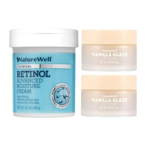 NATURE WELL Clinical Retinol Advanced Moisture Cream + Vanilla Glaze Lip Mask Duo Bundle